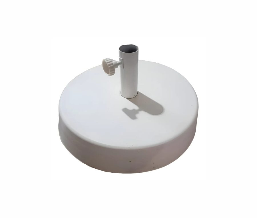 Base para sombrilla 22 kg redonda blanca