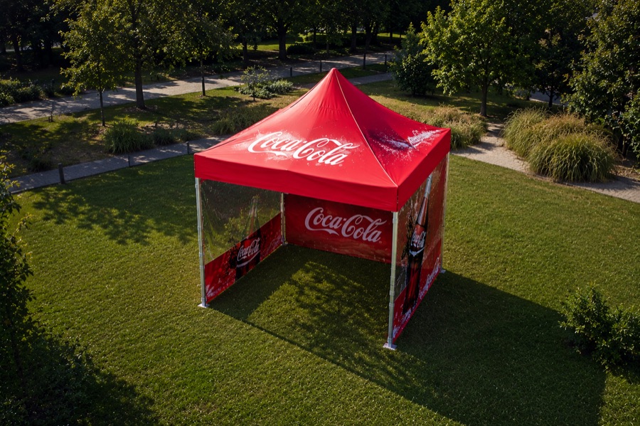 Gazebo full color personalizado con logo de empresa para evento