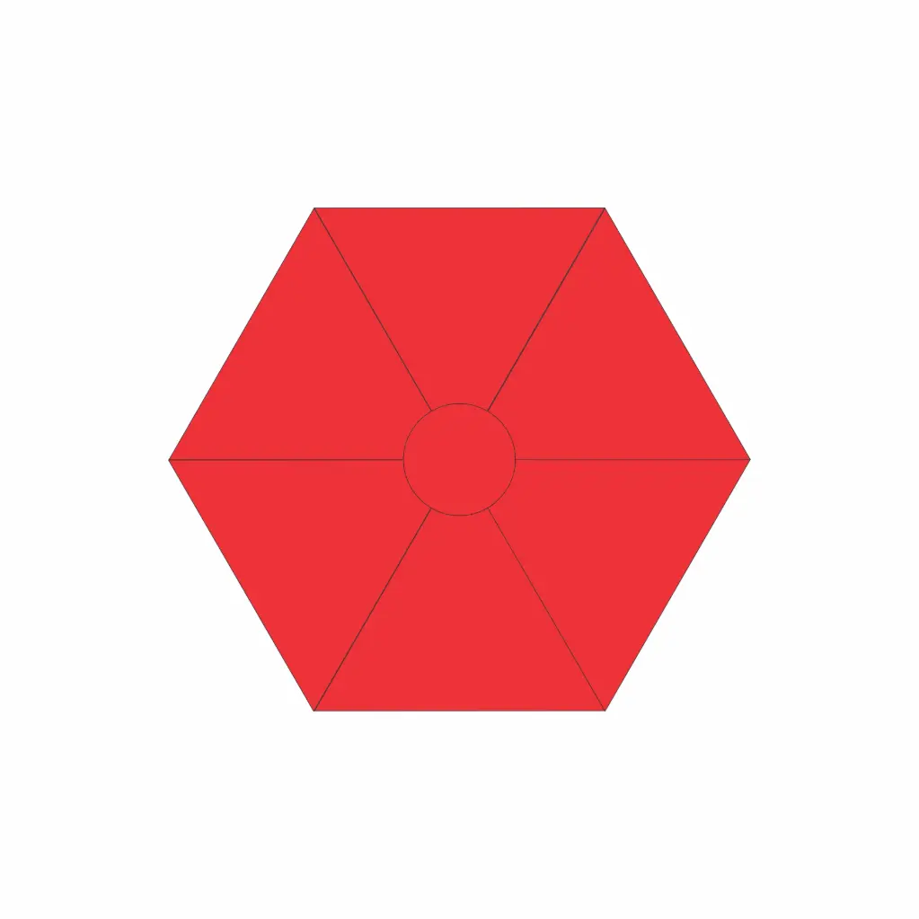 [LRSH260] Lona de reposicion - Sombrilla Hexagonal 260