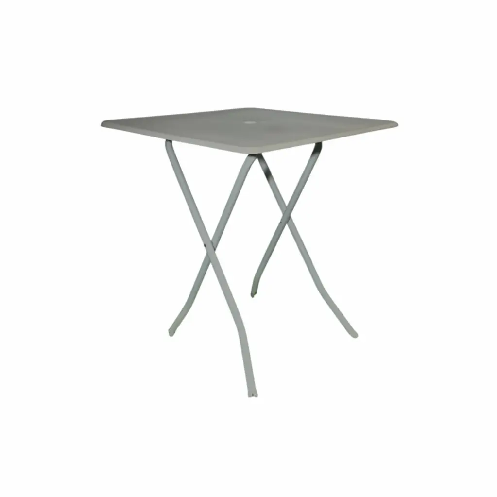 [MFVG] Mesa Plegable - Fibra de vidrio Gris Cuadrada 70x70